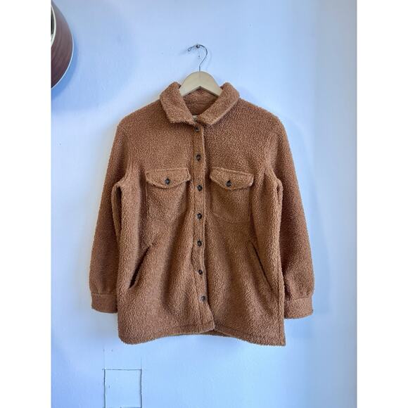 Marine Layer Eden Sherpa Overshirt Women's XS Shacket Outerwear Winter - Picture 2 of 6